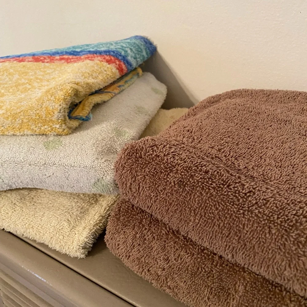 Used Hand Towels and European Hand Mitts